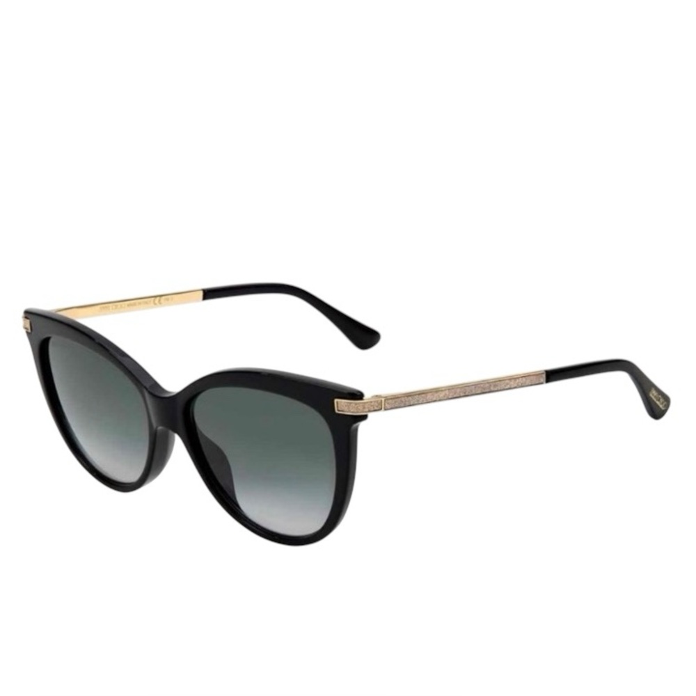 NWT JIMMY CHOO Sunglasses AXELLE/G/S 90790 in Black/Dark Gray Gradient